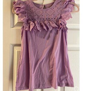 Lilly Pullitzer XXS purple tank with lace collar